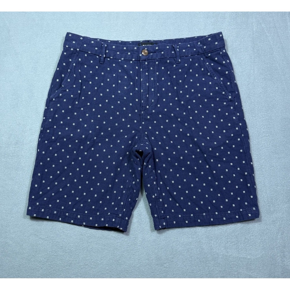 Paige Shorts Mens 33 Pound Sign Hashtag AOP Chino Navy USA Normcore Dadcore
